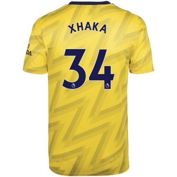 Camiseta Arsenal NO.34 Xhaka 2ª Kit 2019 2020 Amarillo
